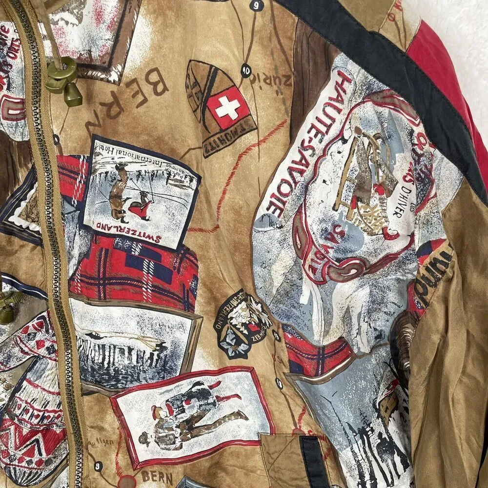 Vintage Studio Ray Track Jacket Womens Petite Med Silk Lined Switzerland Art - Picture 7 of 15